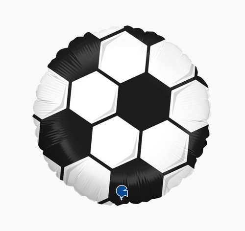 Mylar pallone calcio azzurro - mylar,