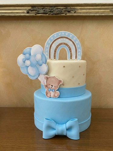 Torta scenografica azzurra - torta,