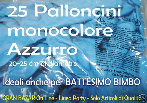 Palloncini azzurro 19 - 19, cm