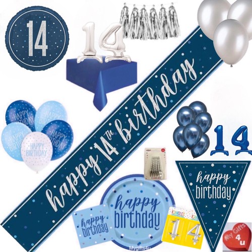 Palloncini argento blu - , 14°