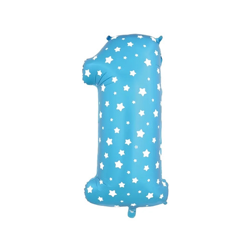 Palloncino numero azzurro - 1,