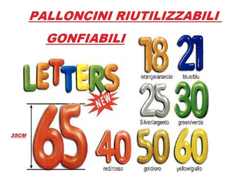 Pvc numeri palloncino 35cm - palloncino,